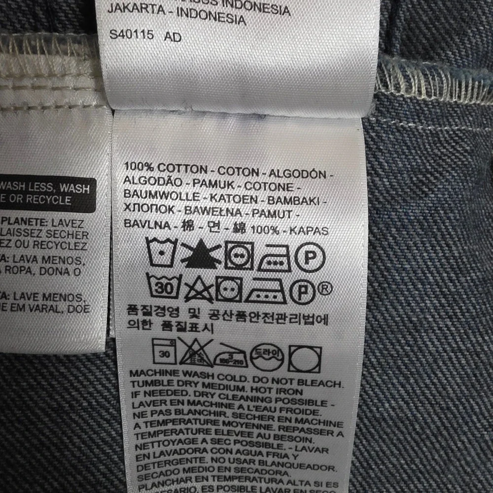 Levis Mens Trucker Denim Vest Dark Wash Blue Sleeveless Jacket XXL Raw Sleeve